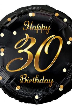 Happy-Birthday-Black-Gold-30-folia-lufi-36-cm