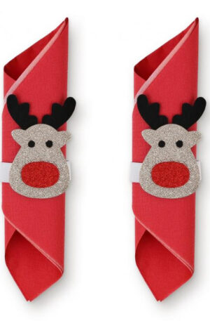 Reindeer-Renszarvas-szalvetagyuru-szett