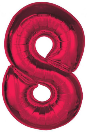 Piros-8-as-Red-szam-folia-lufi-92-cm