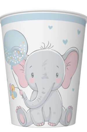 Baby-elefant-Blue-Balloon-papir-pohar-8-db-os-250