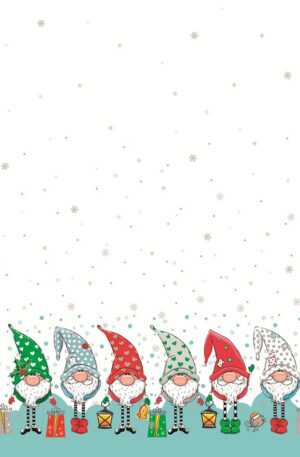 Karacsony-Funny-Gnomes-papir-asztalterito-120x180
