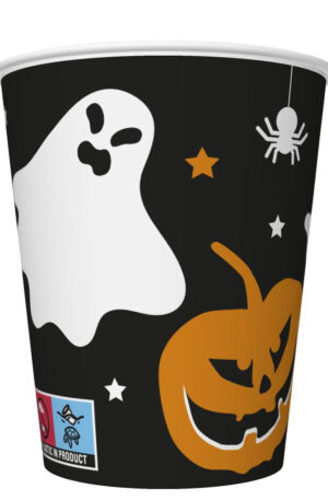 Halloween-Scary-Black-papir-pohar-8-db-os-250-ml