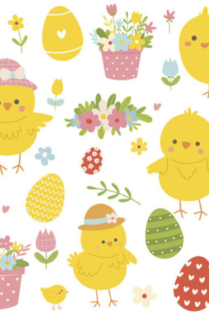 Husvet-Cheerful-Chicks-szalveta-20-db-os-33x33-cm