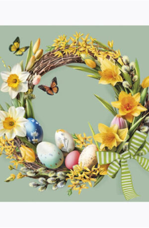 Husvet-Vintage-Wreath-szalveta-20-db-os-33x33-cm