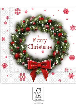 Merry-Xmas-Wreath-Karacsony-szalveta-20-db-os-33x3