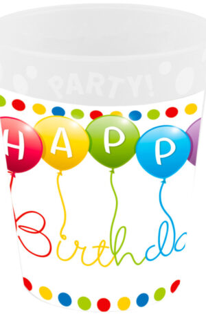 Happy-Birthday-Streamers-pohar-muanyag-250-ml