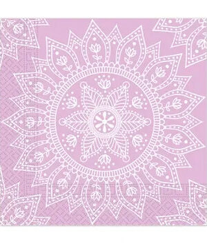 Mandala-Purple-White-szalveta-20-db-os-33x33-cm-FS