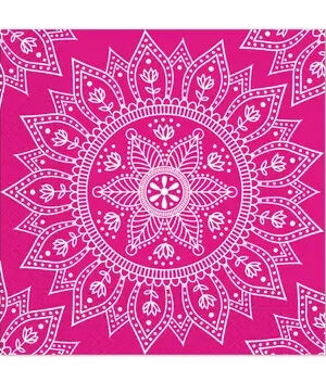 Mandala-Fuchsia-White-szalveta-20-db-os-33x33-cm-F