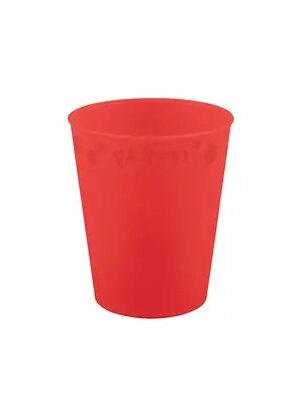 Piros-Bright-red-micro-premium-muanyag-pohar-250-m