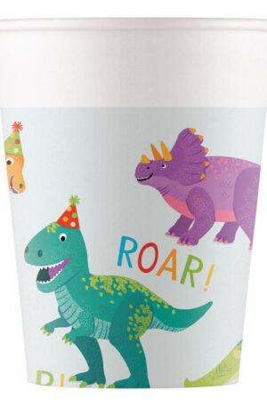 Dinoszaurusz-Party-papir-pohar-8-db-os-200-ml-FSC