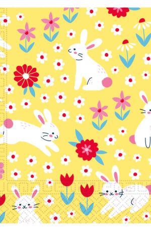 Husvet-Bunny-in-Yellow-szalveta-20-db-os-33x33-cm
