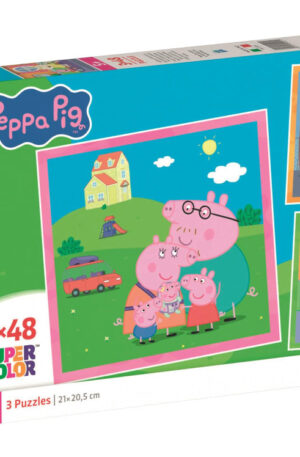 Peppa-malac-Family-3x48-db-os-puzzle-Clementoni