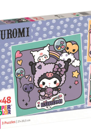 Hello-Kitty-Kuromi-3x48-db-os-puzzle-Clementoni