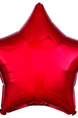 Piros-Metallic-Red-csillag-folia-lufi-48-cm