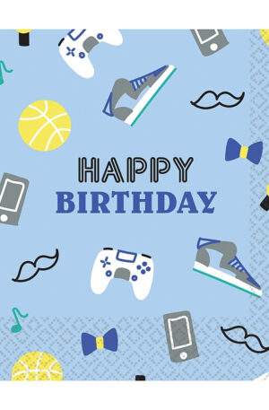 Happy-Birthday-Blue-szalveta-16-db-os-33x33-cm