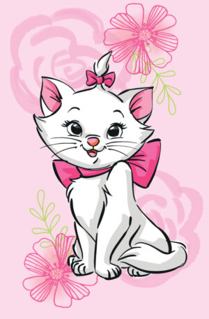 Disney-Marie-cica-Pink-Flower-polar-takaro-100x150