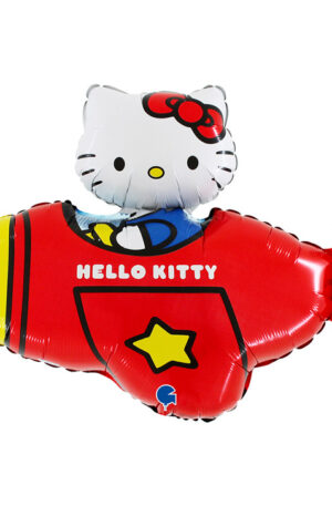 Hello-Kitty-Airplane-Red-folia-lufi-76-cm