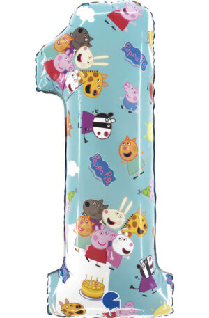 Peppa-malac-Blue-1-es-szam-folia-lufi-66-cm