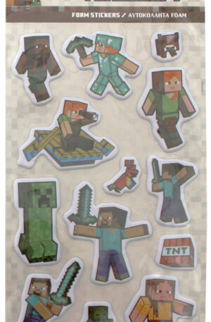 Minecraft-Adventures-pufi-szivacs-matrica-szett