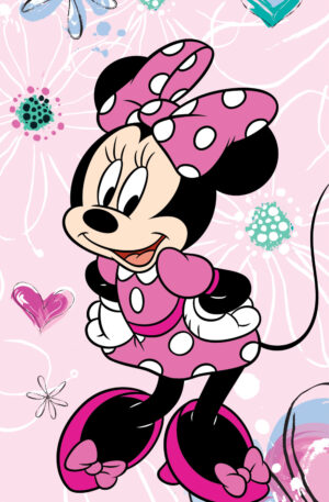 Disney-Minnie-Pink-Bow-furdolepedo-strand-torolkoz