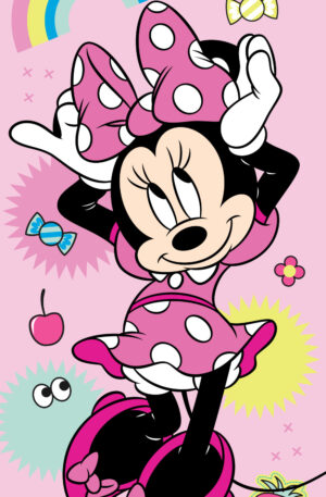 Disney-Minnie-Rainbow-furdolepedo-strand-torolkozo