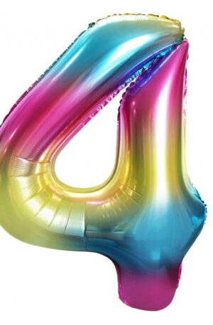 Rainbow-Szivarvany-4-es-szam-folia-lufi-85-cm