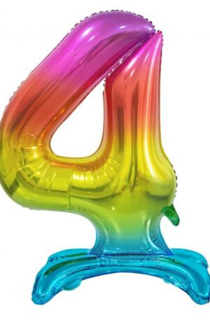 Rainbow-Szines-4-es-szam-folia-lufi-talppal-74-cm