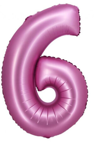 Satin-Pink-Rozsaszin-6-os-szam-folia-lufi-76-cm