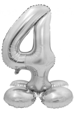 Silver-Ezust-4-es-szam-folia-lufi-talppal-72-cm