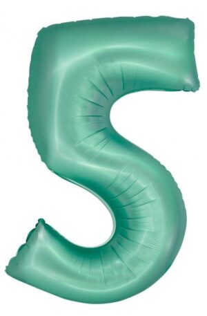 Mint-Matt-Menta-5-os-szam-folia-lufi-76-cm