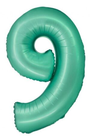 Mint-Matt-Menta-9-es-szam-folia-lufi-76-cm