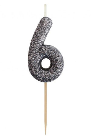 Glitter-Black-Fekete-szamgyertya-tortagyertya-6-os