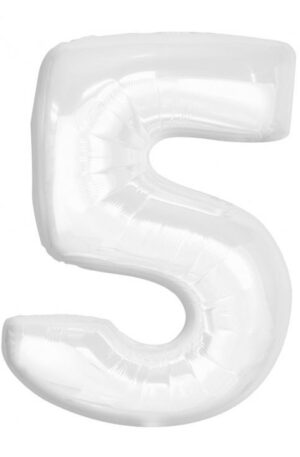 BC-White-Feher-5-os-szam-folia-lufi-92-cm