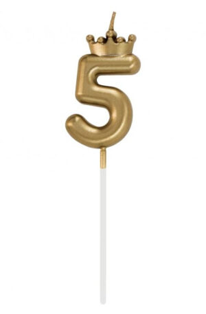 Arany-Champagne-Crown-5-os-szamgyertya-tortagyerty