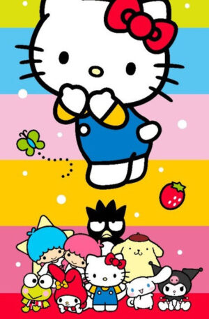 Hello-Kitty-Cute-Friends-furdolepedo-strand-torolk