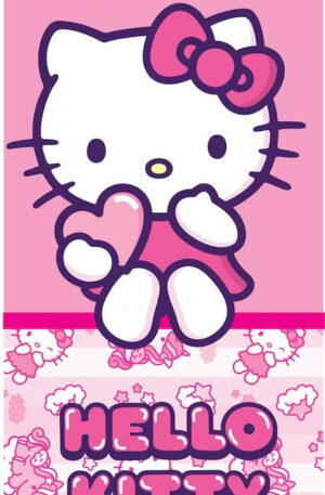Hello-Kitty-Pinky-Heart-furdolepedo-strand-torolko