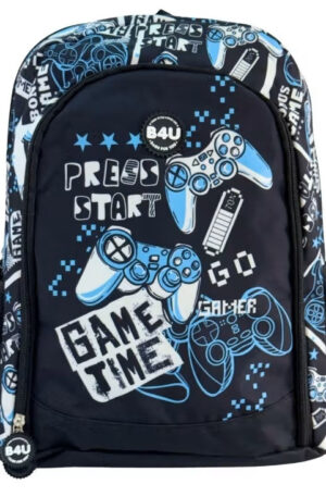 Gamer-Press-Start-iskolataska-taska-43-cm