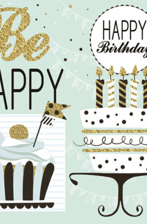 Happy-Birthday-Mint-szalveta-20-db-os-33x33-cm