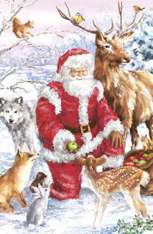 Karacsony-Santa-Animals-szalveta-20-db-os-33x33-cm