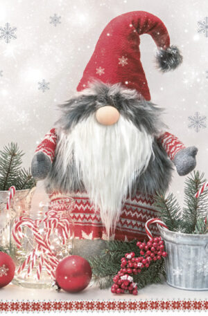 Karacsony-Scandinavian-Gnome-szalveta-20-db-os-33x