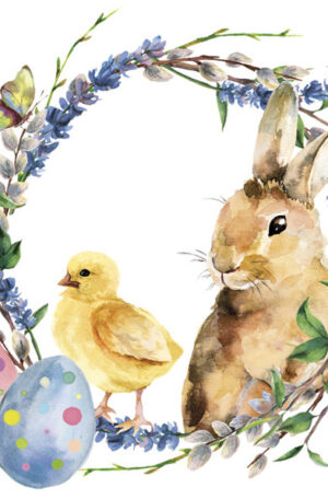 Husvet-Chicken-Rabbit-szalveta-20-db-os-33x33-cm