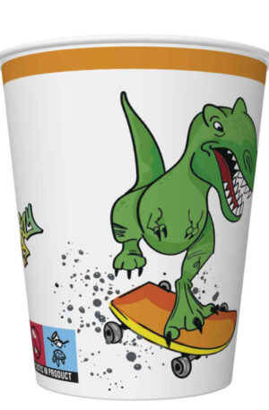 Dinoszaurusz-Crazy-papir-pohar-8-db-os-250-ml