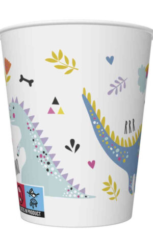 Dinoszaurusz-Funny-papir-pohar-8-db-os-250-ml