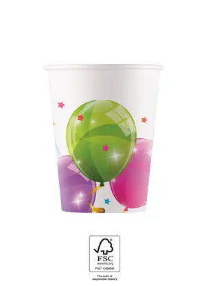 Sparkling-Balloons-Lufis-papir-pohar-8-db-os-200-m