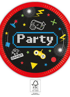 Gaming-Party-papirtanyer-8-db-os-23-cm-FSC