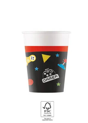 Gaming-Party-papir-pohar-8-db-os-200-ml-FSC