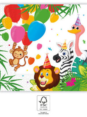 Jungle-Balloons-Dzsungel-szalveta-20-db-os-33x33-c