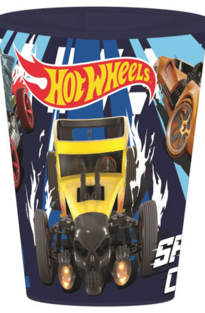 Hot-Wheels-Blue-Fire-muanyag-pohar-260-ml