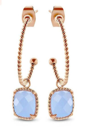 Victoria-Rose-gold-szinu-kek-koves-fulbevalo