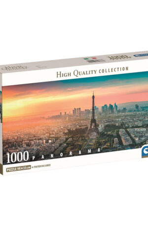 Parizs-View-1000-db-os-panorama-Compact-puzzle-Cle